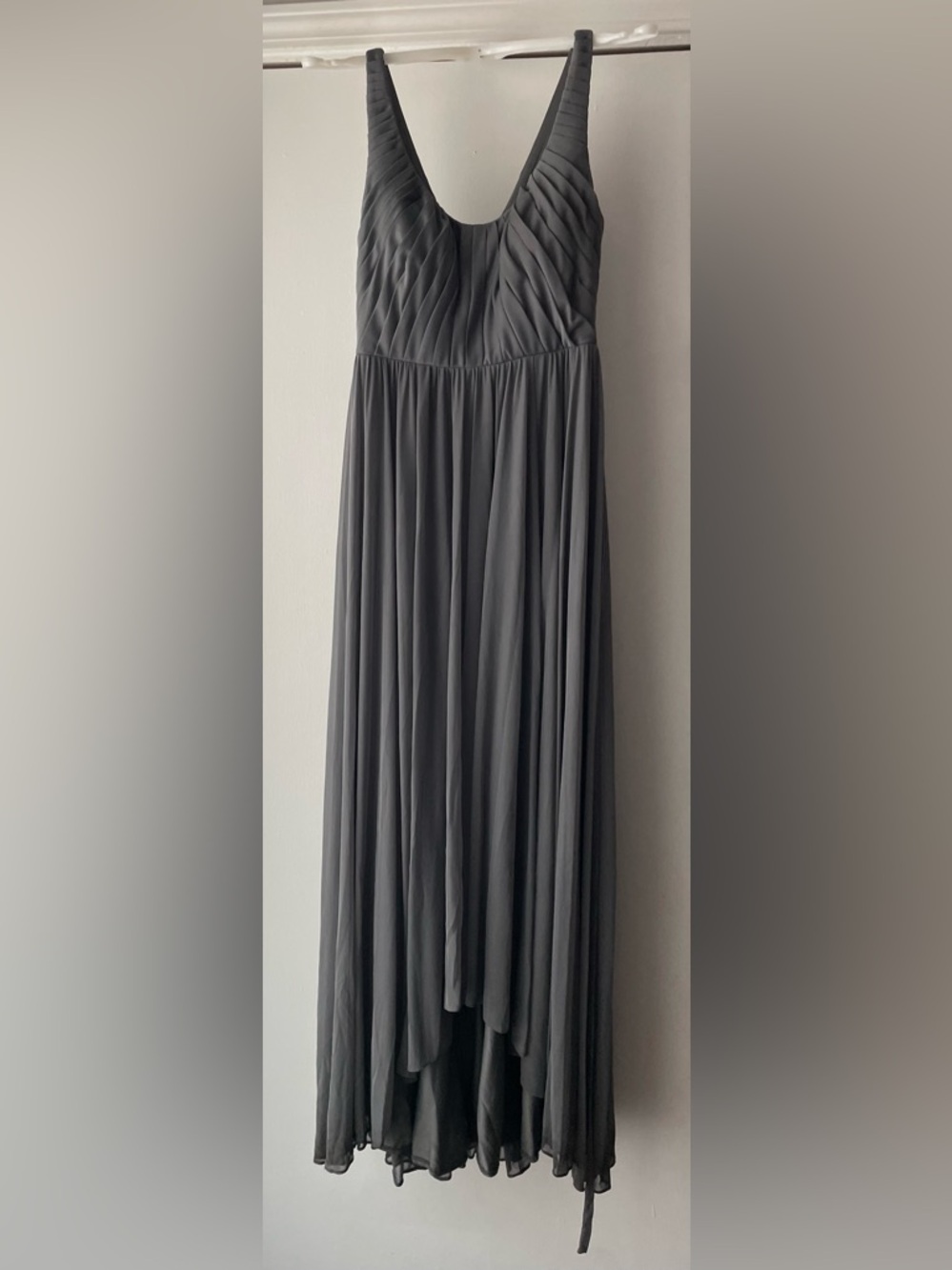 AZAZIE “ASPEN” STEEL GRAY BRIDESMAID DRESS - SIZE 6 (WITH GARMENT BAG)!